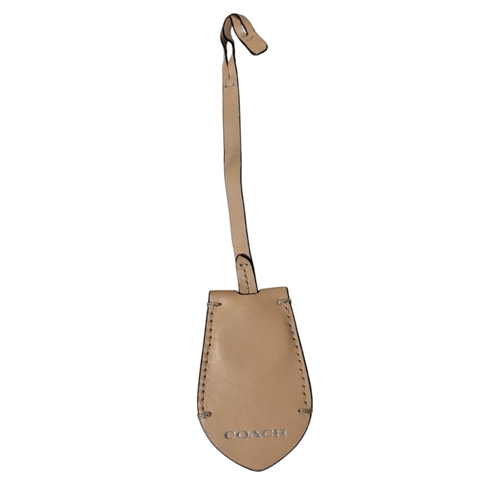 Coach Beige Leather clochette Bag Charm